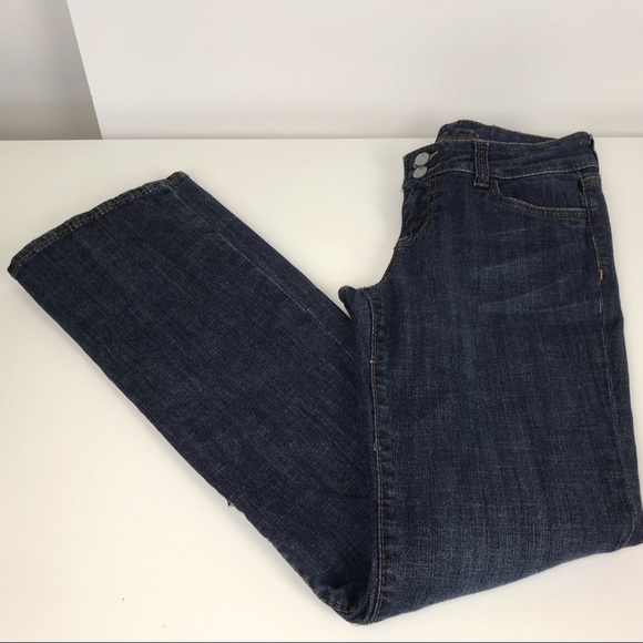 Kut From The Kloth Woman's Blue Jeans Size 2 Back Flap Pockets Embroidered - Picture 3 of 6